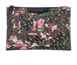 Givenchy Floral Pouch, Leather, Black/Pink, TE1107, 2*